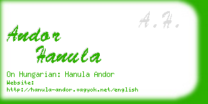 andor hanula business card